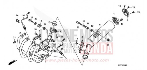 SILENCIEUX D'ECHAPPEMENT CB1300SA8 de 2008